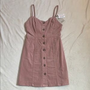 Corduroy Textured Button Up Dress
